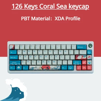 126 Клавиш/Набор GMK Coral Sea Keycaps XDA Profile Сублимационный Краситель PBT Keycap Для MX Switch 60% 80% 100% Раскладка Механической Клавиатуры
