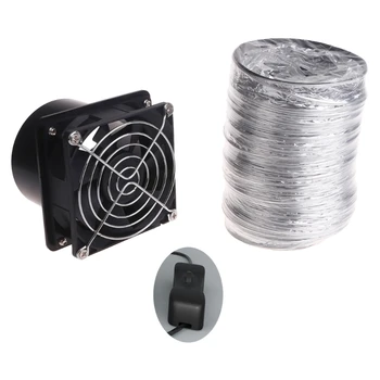 Компактный и портативный вытяжной вентилятор Y5GE с воздуховодом и вентиляционными трубками для кухни и ванной комнаты - Питание от USB