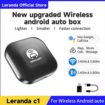 Новый Беспроводной Android-адаптер Leranda C1-aa Auto для Автомобильного мультимедийного плеера, подключенный к беспроводной сети, Быстрое Подключение Smart Mini AI Box USB-штекер